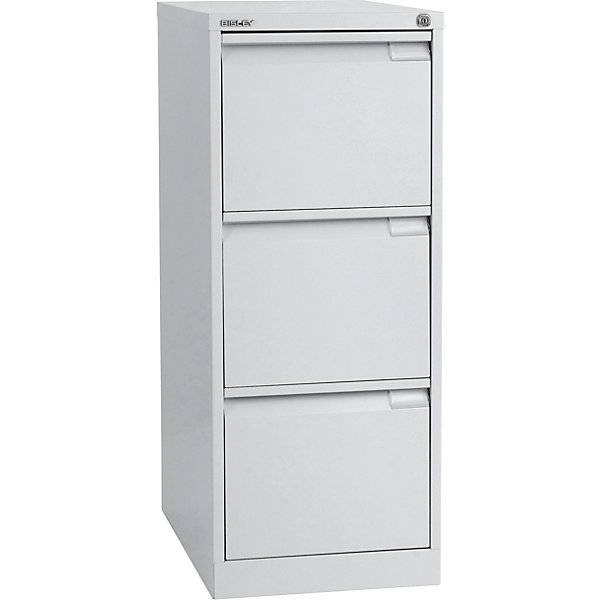 Hängeregistraturschrank 1-bahnig 3 Schübe DIN A4 lichtgrau. TAKKT Industrial & Packaging GmbH 70097049