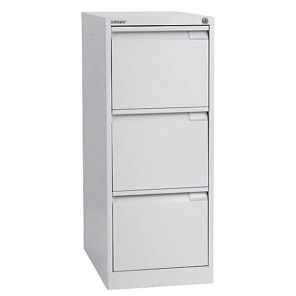 Hängeregistraturschrank 1-bahnig 3 Schübe DIN A4 lichtgrau. TAKKT Industrial & Packaging GmbH 70097049-1