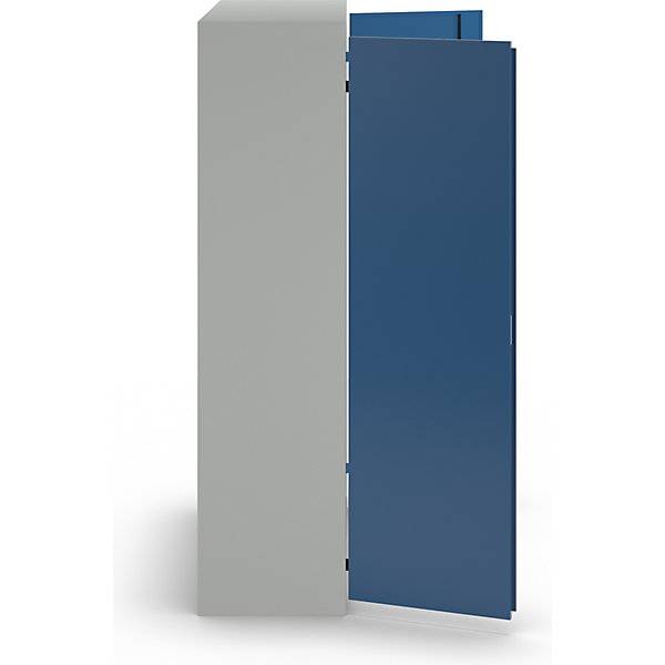 Flügeltürenschrank 4 Fachböden Breite 1200 mm lichtgrau / enzianblau. TAKKT Industrial & Packaging GmbH-3