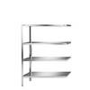 Edelstahlregal Regalhöhe 1500 mm Anbauregal Breite x Tiefe 1100 x 500 mm. KEK GmbH 70288349