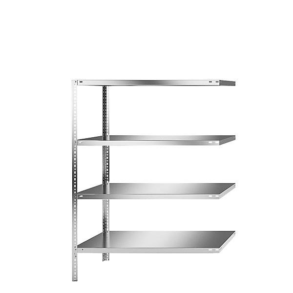 Edelstahlregal Regalhöhe 1500 mm Anbauregal Breite x Tiefe 1100 x 600 mm. KEK GmbH 70288549-0