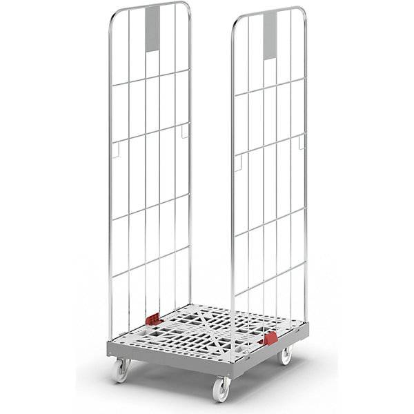 Kunststoff-Rollbehälter mit Komfortsystem-Schnellverschluss 2-seitig. TAKKT Industrial & Packaging GmbH-0