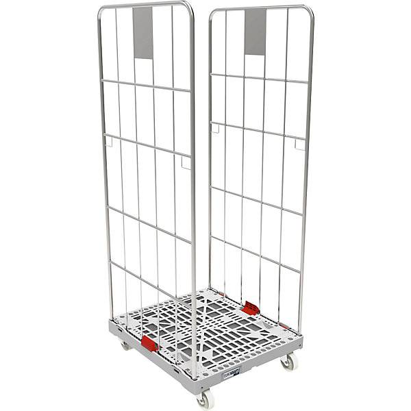 Kunststoff-Rollbehälter mit Komfortsystem-Schnellverschluss 2-seitig. TAKKT Industrial & Packaging GmbH-1