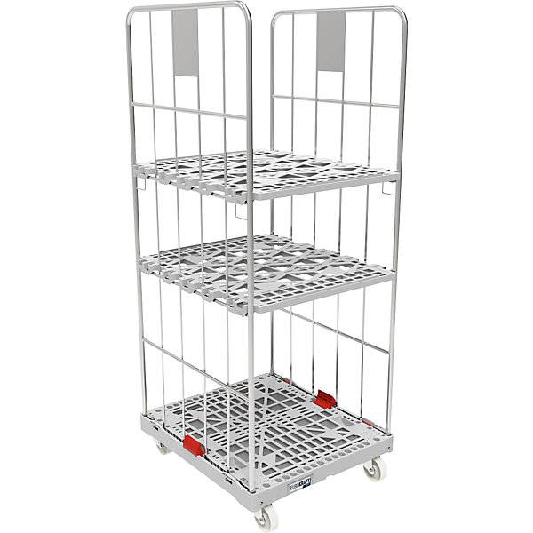 Kunststoff-Rollbehälter mit Komfortsystem-Schnellverschluss 2-seitig. TAKKT Industrial & Packaging GmbH-3