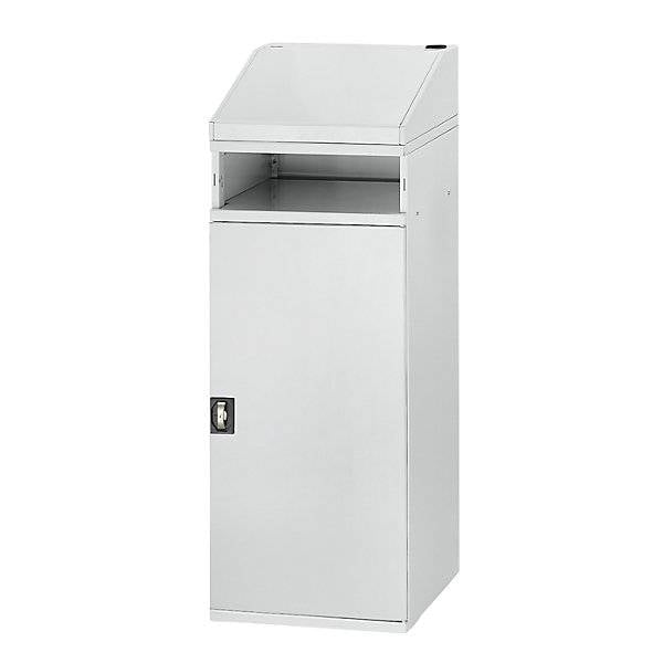 Industrie-Stehpult mit offenem Fach über dem Schrank Breite 450 mm lichtgrau. Rau GmbH 70627949
