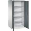 Werkstatt-Flügeltürschrank HxBxT 1950 x 930 x 400 mm lichtgrau / anthrazitgrau. C+P Moebelsysteme | GmbH & CO.