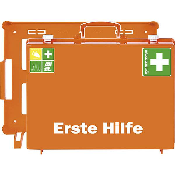 Erste-Hilfe-Koffer nach DIN 13169 signalorange HxBxT 300 x 400 x 150 mm mit Füllung. W. SOEHNGEN GmbH 68270549-1