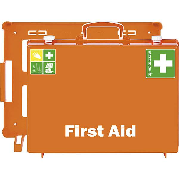 Erste-Hilfe-Koffer nach DIN 13169 signalorange HxBxT 300 x 400 x 150 mm mit Füllung. W. SOEHNGEN GmbH 68270549-3