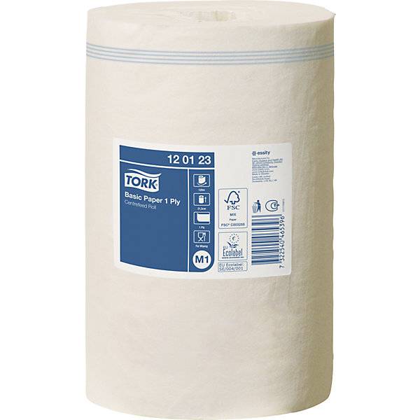 Standard-Papierwischtücher mit Innenabrollung 1-lagig weiß VE 11 Rollen Universal-Qualität unperforiert.-1