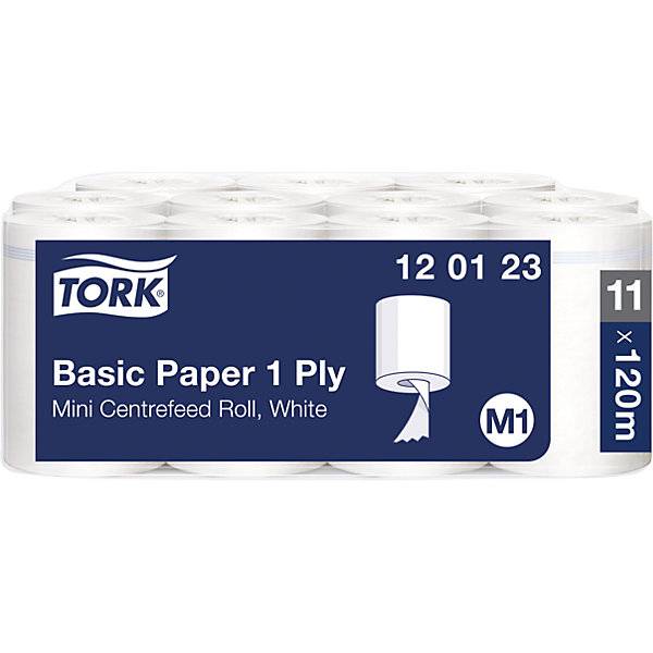 Standard-Papierwischtücher mit Innenabrollung 1-lagig weiß VE 11 Rollen Universal-Qualität unperforiert.-3