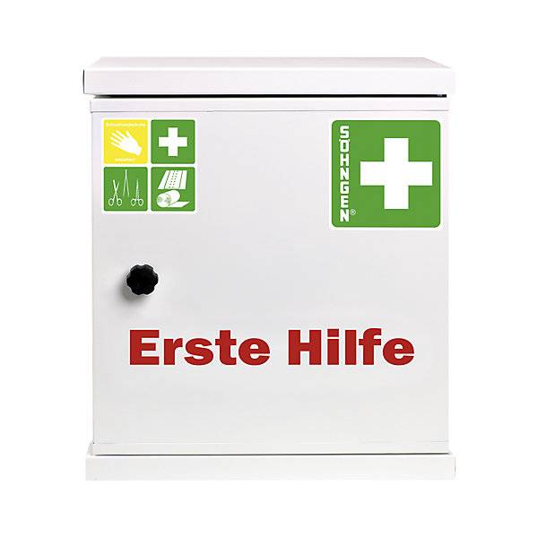 Verbandschrank nach DIN 13157 mit Inhalt weiß Tiefe 200 mm HxB 420 x 360 mm. W. SOEHNGEN GmbH 70771849-1