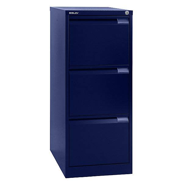 Hängeregistraturschrank 1-bahnig 3 Schübe DIN A4 oxfordblau. TAKKT Industrial & Packaging GmbH 70590549-0