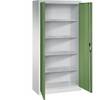 Werkstatt-Flügeltürschrank HxBxT 1950 x 930 x 400 mm lichtgrau / resedagrün. C+P Moebelsysteme | GmbH & CO. KG