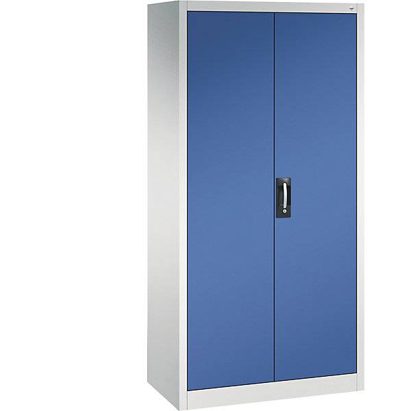Werkstatt-Flügeltürschrank HxBxT 1950 x 930 x 500 mm lichtgrau / enzianblau. C+P Moebelsysteme | GmbH & CO. KG-2