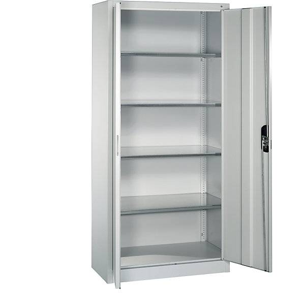 Werkstatt-Flügeltürschrank HxBxT 1950 x 930 x 400 mm lichtgrau / lichtgrau. C+P Moebelsysteme | GmbH & CO. KG