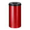 Sicherheits-Papierkorb Stahl selbstlöschend Volumen 50 l HxØ 625 x 335 mm Korpus rot / Löschkopf schwarz.