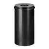 Sicherheits-Papierkorb Stahl selbstlöschend Volumen 50 l HxØ 625 x 335 mm Korpus schwarz / Löschkopf schwarz.