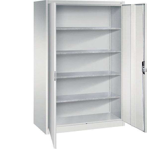 Werkstatt-Flügeltürschrank HxBxT 1950 x 1200 x 600 mm lichtgrau / lichtgrau. C+P Moebelsysteme | GmbH & CO. KG