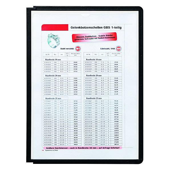 Klarsichttafel mit Profilrahmen für DIN A4 VE 10 Stk schwarz. Durable | Hunke & Jochheim GmbH & CO. KG-2
