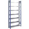Ordner-Steckregal einseitig Höhe 2350 mm BxT 1000 x 300 mm Grundregal blau / verzinkt. Jul. vom Hofe GmbH &