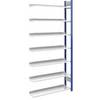 Ordner-Steckregal einseitig Höhe 2350 mm BxT 1000 x 300 mm Anbauregal blau / grau. Jul. vom Hofe GmbH & CO.