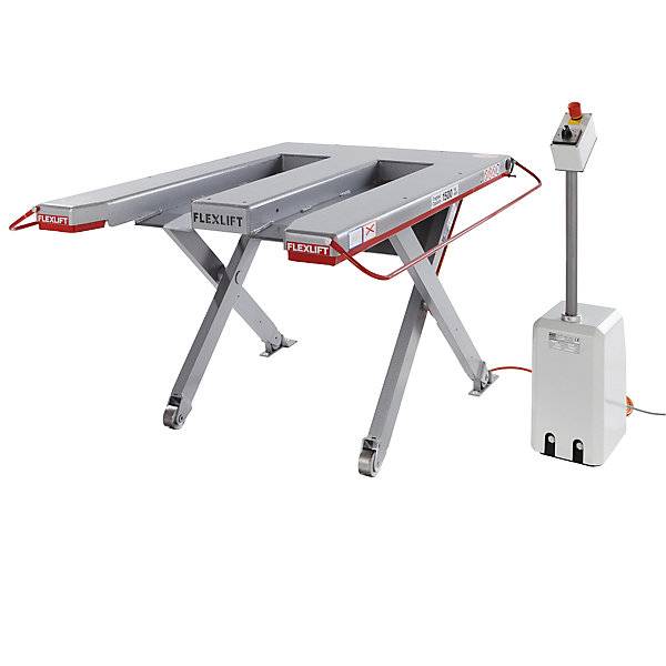 Flachform-Hubtisch Baureihe E Tragfähigkeit 300 kg LxB 1300 x 910 mm 400 V Drehstrom. Flexlift-Hubgeraete-3