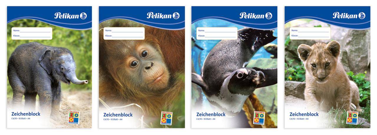 Pelikan Zeichenblock C 4/10, DIN A4, 100 g/qm, 10 Blatt-4