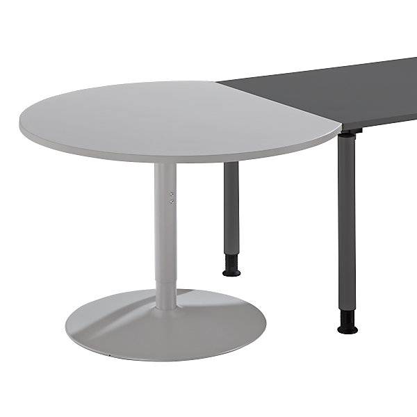THEA - Anbautisch mit Tellerfuß lichtgrau. FM Büromöbel GmbH 74850649
