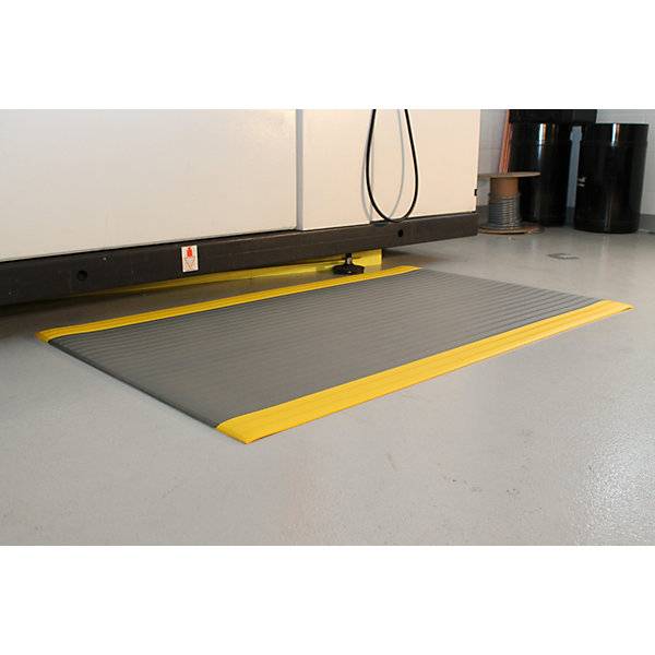 Anti-Ermüdungsmatte Orthomat® Ribbed LxB 900 x 600 mm VE 3 Stück grau mit Signalstreifen. Coba Europe GmbH-3