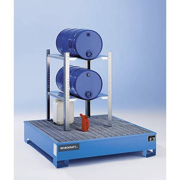 Fass- und Kleingebinderegal mit 2 Fassauflagen 60 l HxBxT 900 x 698 x 608 mm. TAKKT Industrial & Packaging GmbH-1