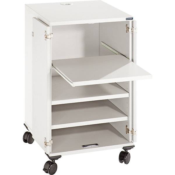 Multimediawagen mobil 2 Flügeltüren 3 Fachböden HxBxT 960 x 550 x 550 mm. TAKKT Industrial & Packaging GmbH-2