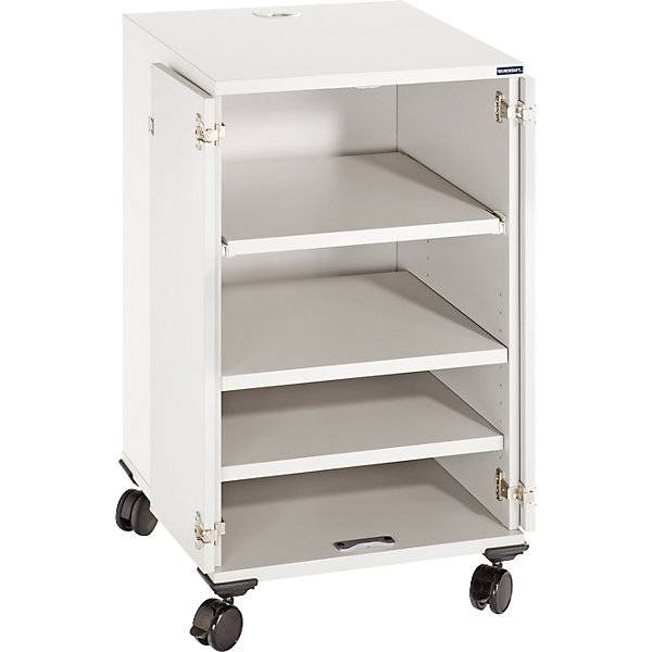 Multimediawagen mobil 2 Flügeltüren 3 Fachböden HxBxT 960 x 550 x 550 mm. TAKKT Industrial & Packaging GmbH-3