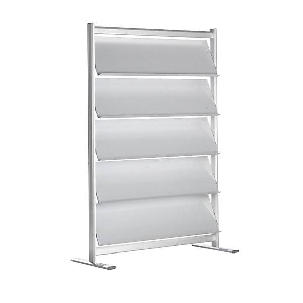 Prospektregal silber eloxiert für 25 x DIN A4. TAKKT Industrial & Packaging GmbH 75741049-0