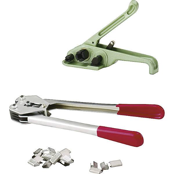 Spanngerät und Verschlusszange für PP-Band manuell für Bandbreite 12 mm. TAKKT Industrial & Packaging GmbH