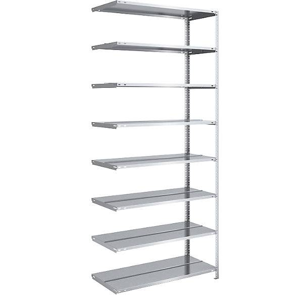 Akten-Schraubregal verzinkt Regalhöhe 2550 mm doppelseitig Anbauregal Breite x Tiefe 1000 x 600 mm. Jul. vom