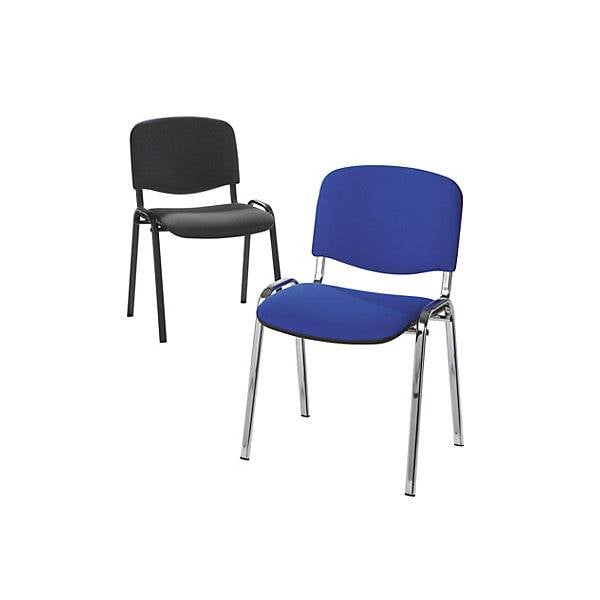 Besucherstuhl stapelbar Rückenlehne gepolstert Gestell verchromt Polster bordeaux VE 2 Stk. NOWY STYL GmbH-3