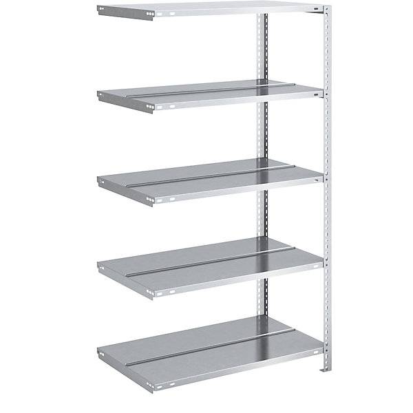 Akten-Schraubregal verzinkt Regalhöhe 1500 mm doppelseitig Anbauregal Breite x Tiefe 750 x 600 mm. Jul. vom-0
