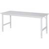 Arbeitstisch höhenverstellbar Gestell 60 x 30 mm melaminharzbeschichte Platte BxT 2000 x 800 mm lichtgrau.