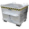 Konischer Klappbodenbehälter Volumen 07 m³ Traglast 1500 kg feuerverzinkt nach EN ISO 1461. TAKKT Industrial &