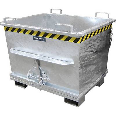 Konischer Klappbodenbehälter Volumen 07 m³ Traglast 1500 kg feuerverzinkt nach EN ISO 1461. TAKKT Industrial &-0