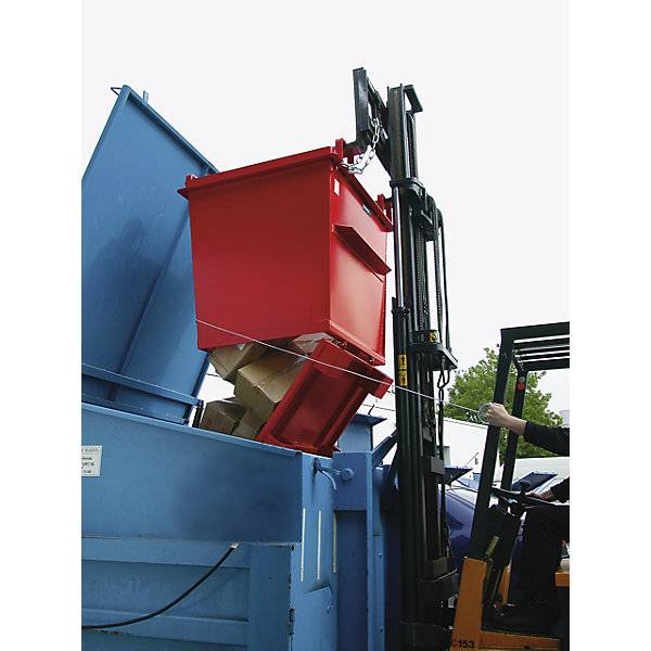 Konischer Klappbodenbehälter Volumen 07 m³ Traglast 1500 kg feuerverzinkt nach EN ISO 1461. TAKKT Industrial &-1