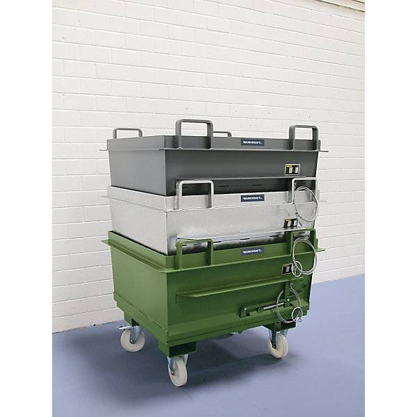 Konischer Klappbodenbehälter Volumen 07 m³ Traglast 1500 kg feuerverzinkt nach EN ISO 1461. TAKKT Industrial &-2