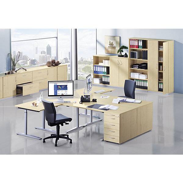 THEA - Regal 4 Fachböden 5 Ordnerhöhen Ahorn-Dekor. FM Büromöbel GmbH 74854049-1