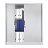 Rollladenschrank mit Horizontal-Jalousie HxBxT 1345 x 1200 x 420 mm 3 Fachböden 35 Ordnerhöhen lichtgrau. C+P