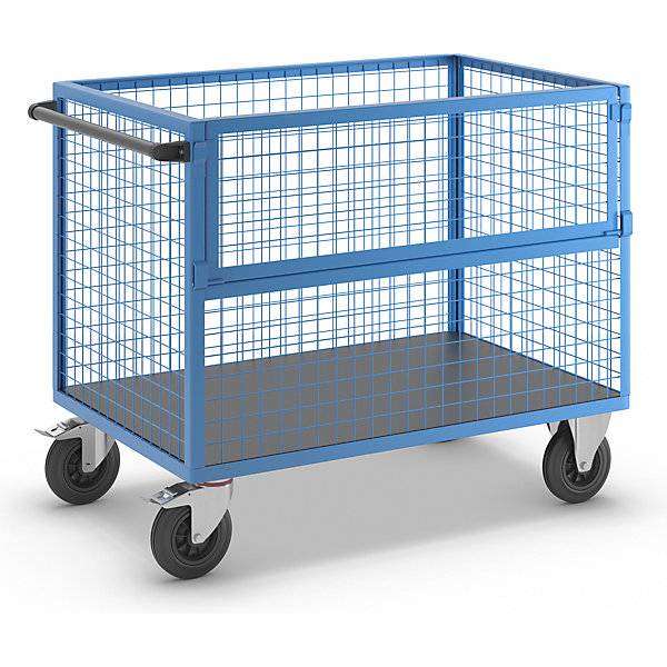 Kastenwagen Wände aus Stahlgitter ohne Deckel LxB 1250 x 800 mm. TAKKT Industrial & Packaging GmbH 72737949-0