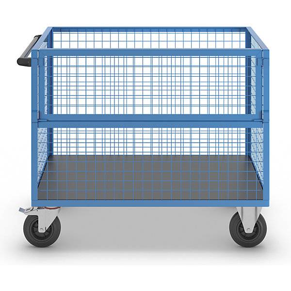 Kastenwagen Wände aus Stahlgitter ohne Deckel LxB 1250 x 800 mm. TAKKT Industrial & Packaging GmbH 72737949-4