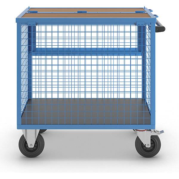 Kastenwagen Wände aus Stahlgitter mit Deckel LxB 1050 x 700 mm. TAKKT Industrial & Packaging GmbH 72738249-4