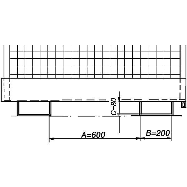 Arbeitsbühne Ausführung deutsch ohne Rollen. TAKKT Industrial & Packaging GmbH 91119849-1