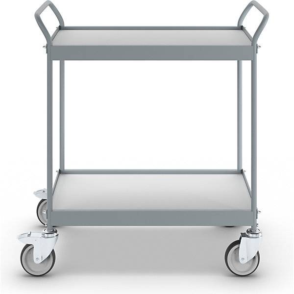 Servierwagen Ladefläche 785 x 545 mm Tragfähigkeit 150 kg 2 Etagen 4 Lenkrollen davon 2 mit Doppelstopp.-3
