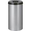 Sicherheits-Papierkorb Stahl selbstlöschend Volumen 50 l HxØ 625 x 335 mm Korpus alusilber / Löschkopf